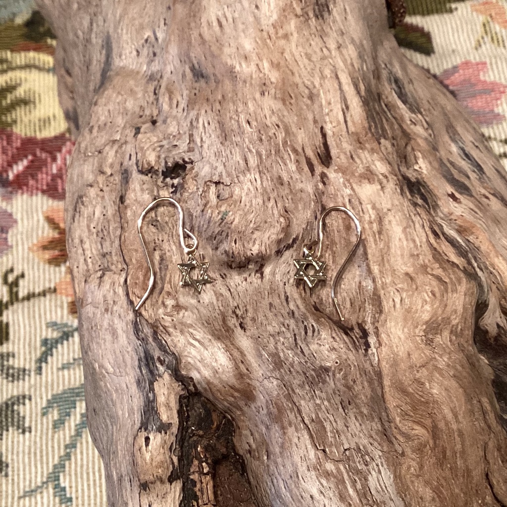 1420 Gold Filled Star Of David Charm Dangle Earrings 26$